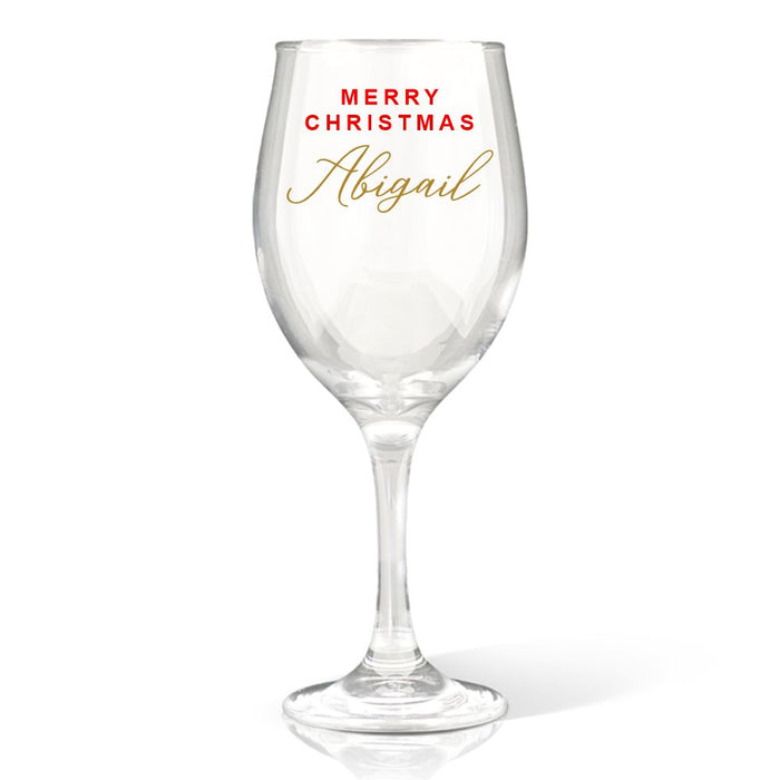 Christmas Coloured Wine Glass