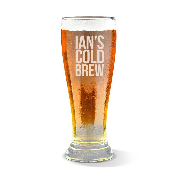 Cold Brew Engraved Premium Beer Glass