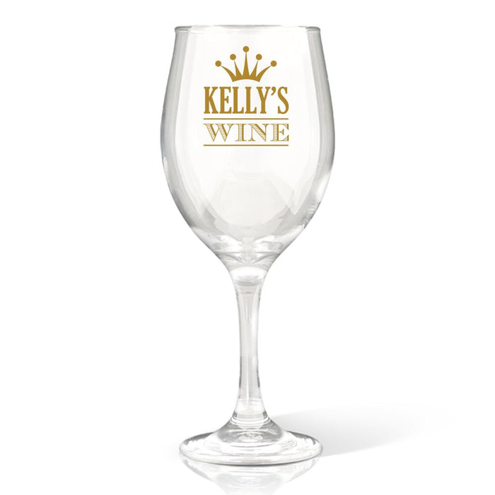Crown Coloured Wine Glass