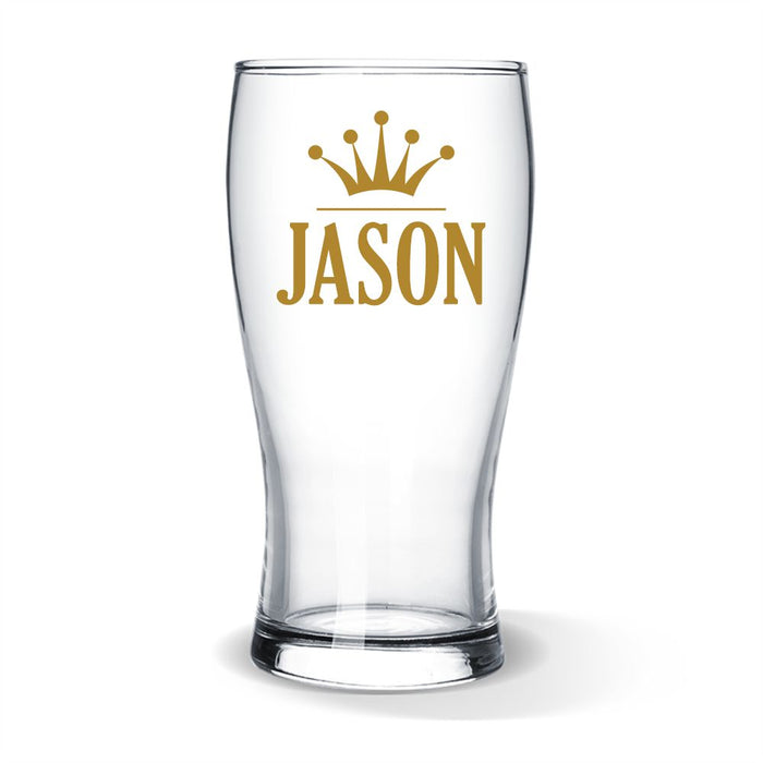Crown Coloured Standard Beer Glass