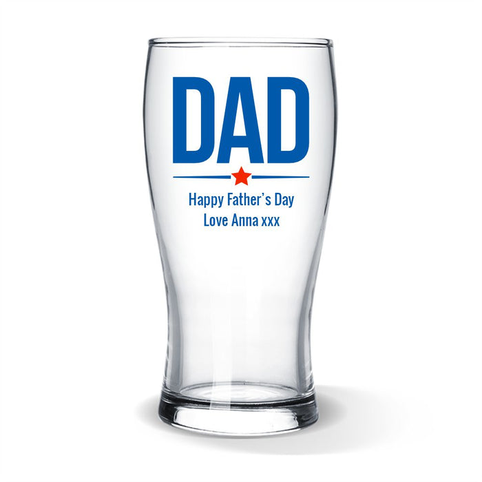 Dad Coloured Standard Beer Glass