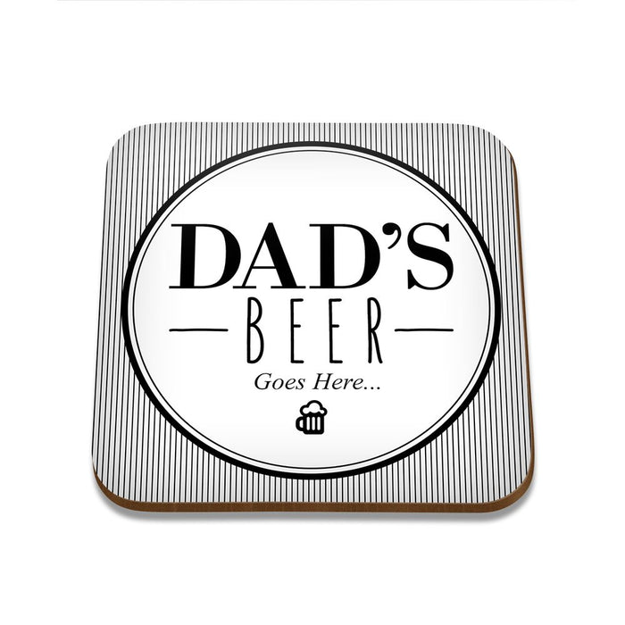 Dad's Beer Square Coaster