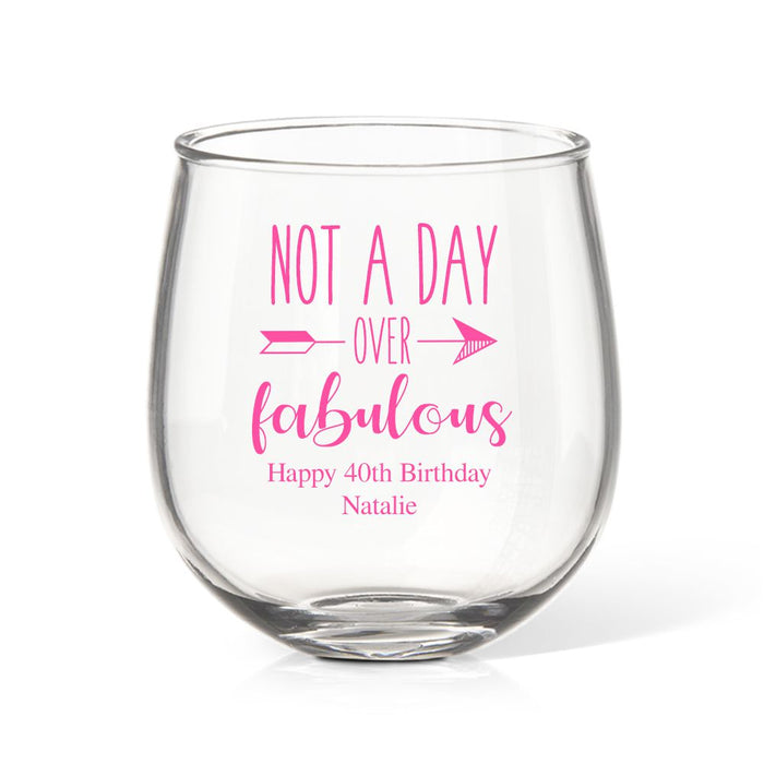 Fabulous Coloured Stemless Wine Glass