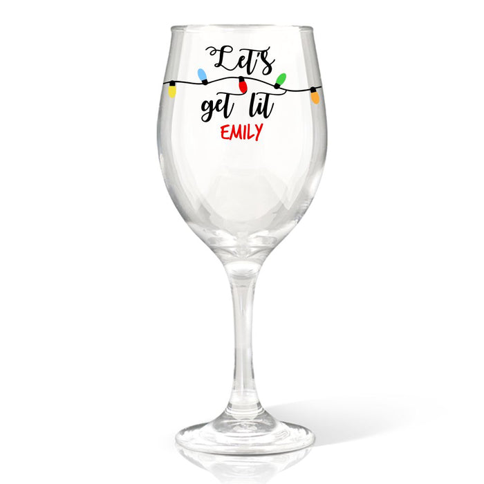 Get Lit Coloured Wine Glass