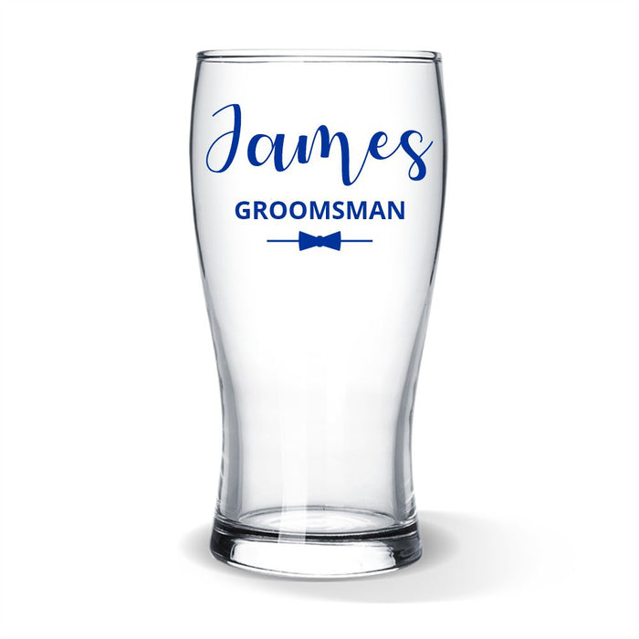 Groomsman Coloured Standard Beer Glass