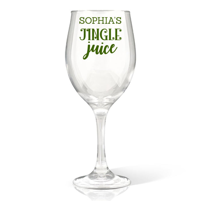 Jingle Juice Coloured Wine Glass
