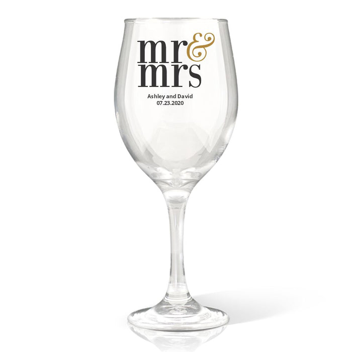 Married Coloured Wine Glass