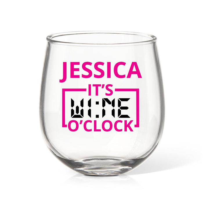 O'Clock Coloured Stemless Wine Glass