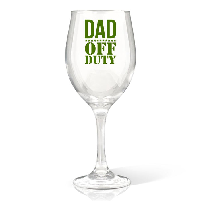 Off Duty Coloured Wine Glass