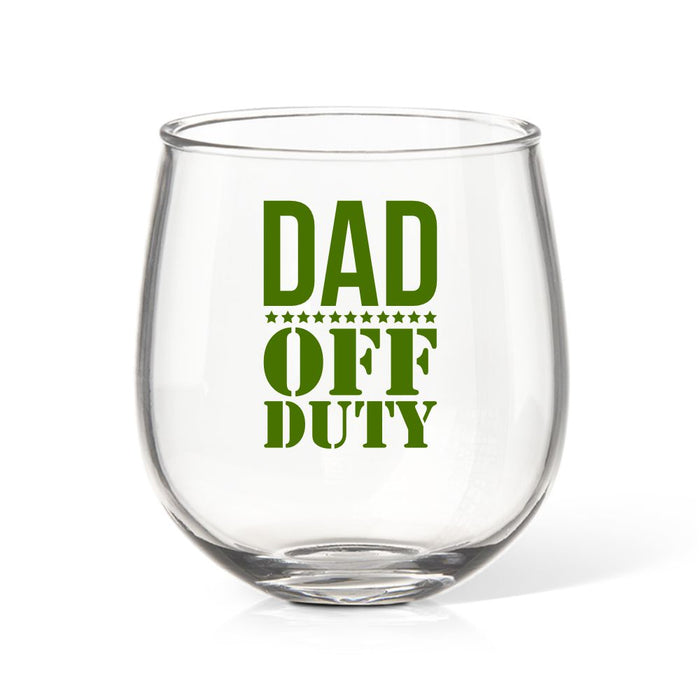 Off Duty Coloured Stemless Wine Glass