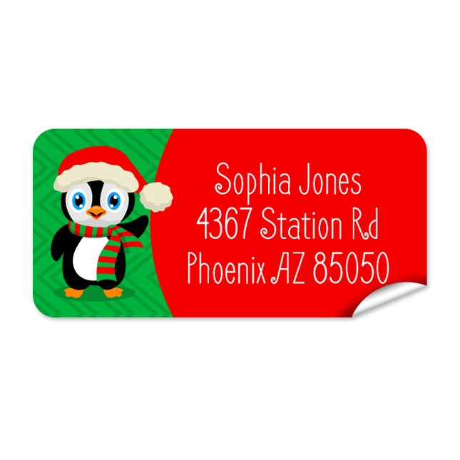 Penguin Return Address Label Fabness