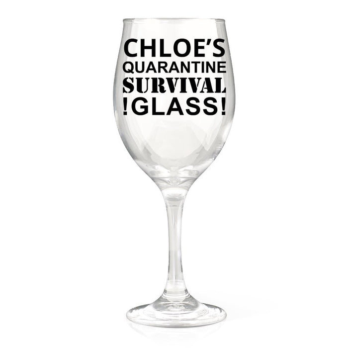 Quarantine Coloured Wine Glass