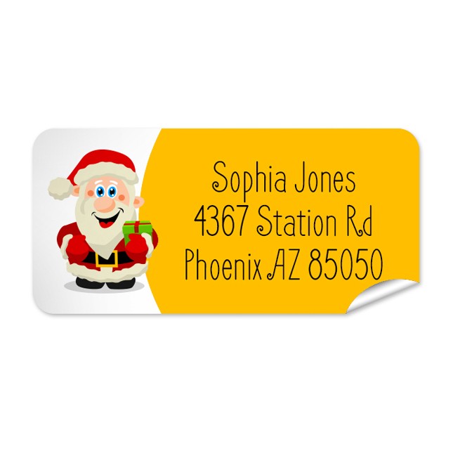 Santa Return Address Label Fabness