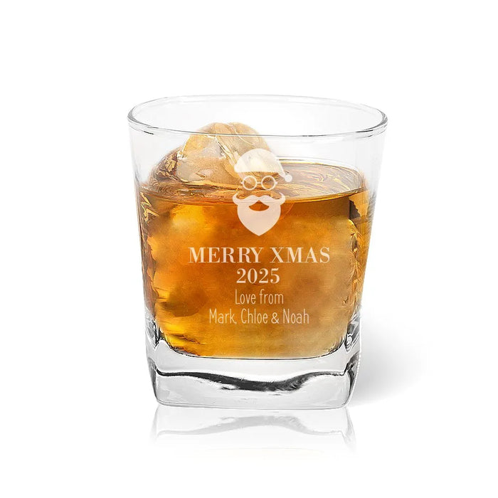 Santa Engraved Tumbler Glass