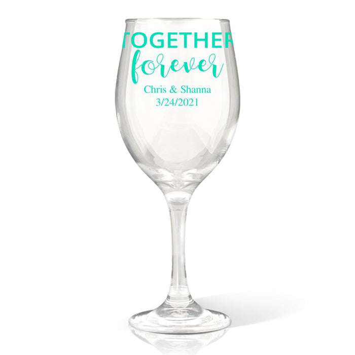 Together Forever Coloured Wine Glass