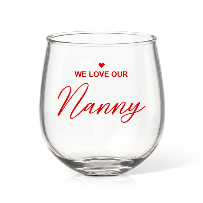 We Love Our Coloured Stemless Wine Glass