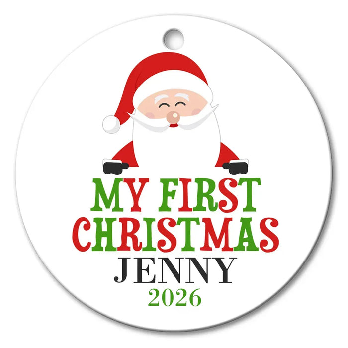 My First Round Porcelain Ornament