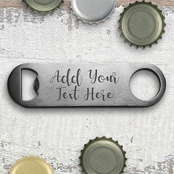 Add Your Own Message Engraved Metal Bottle Opener