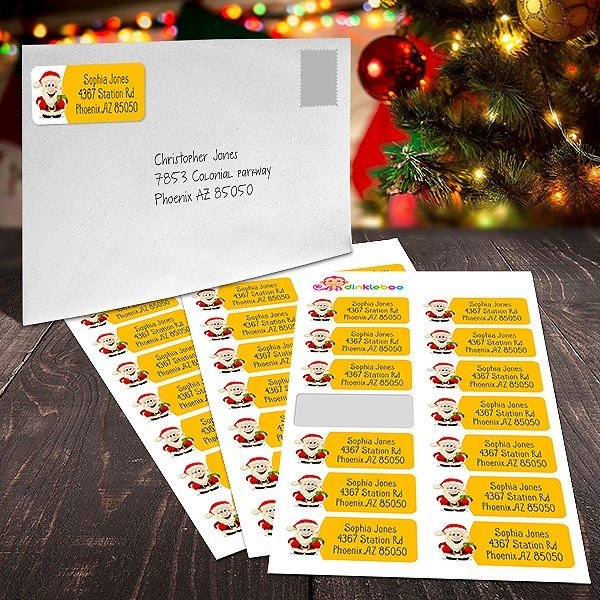 Santa Return Address Label Fabness