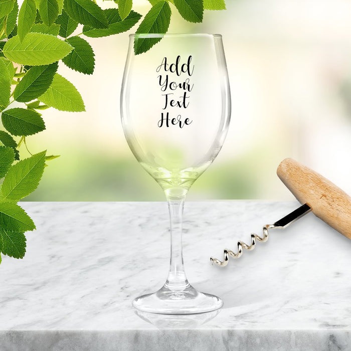 Add Your Own Message Coloured Wine Glass