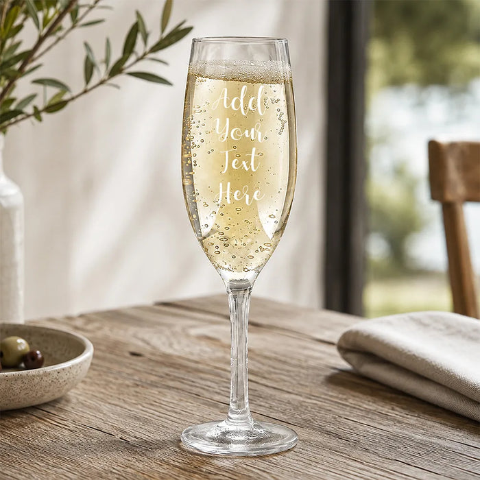 Add Your Own Message Engraved Champagne Glass
