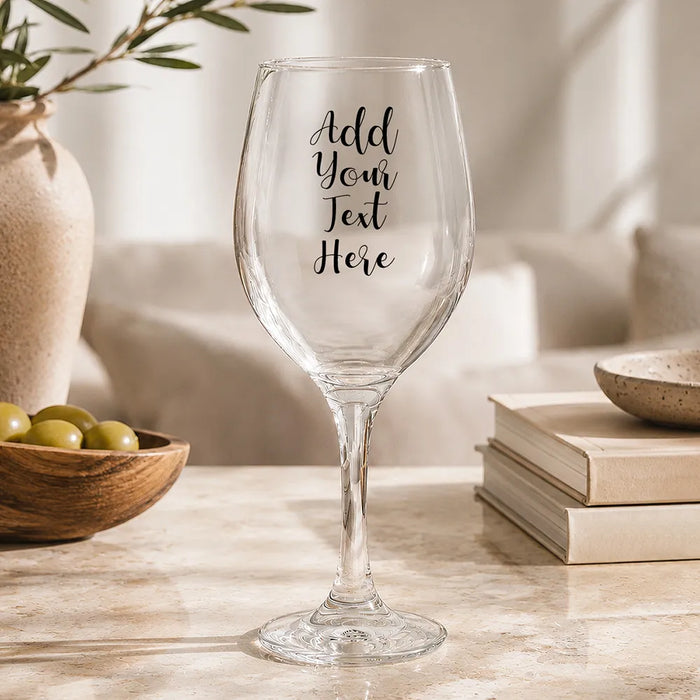 Add Your Own Message Coloured Wine Glass