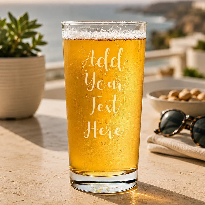 Add Your Own Message Engraved Pint Glass