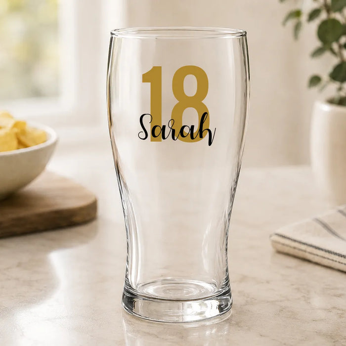 Age Coloured Standard Beer Glass