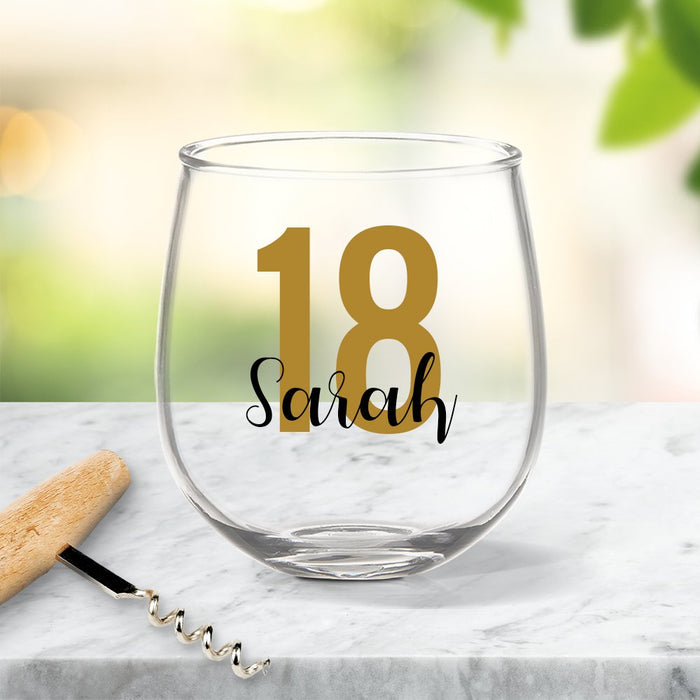 Age Coloured Stemless Wine Glass