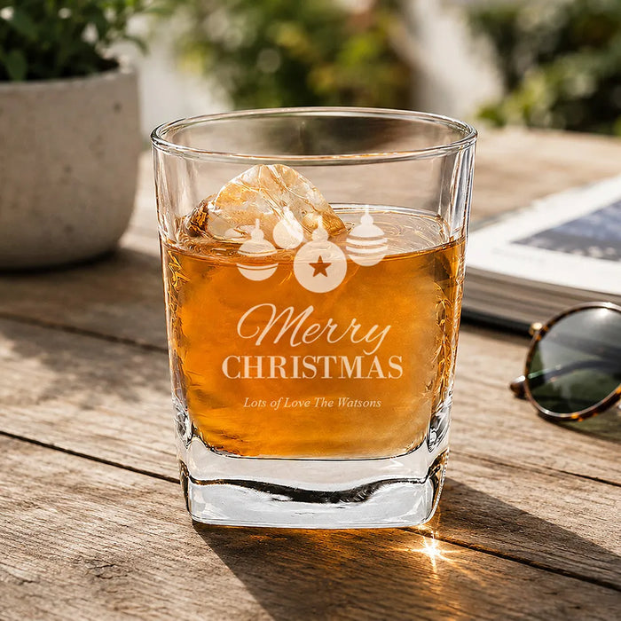 Bauble Engraved Tumbler Glass