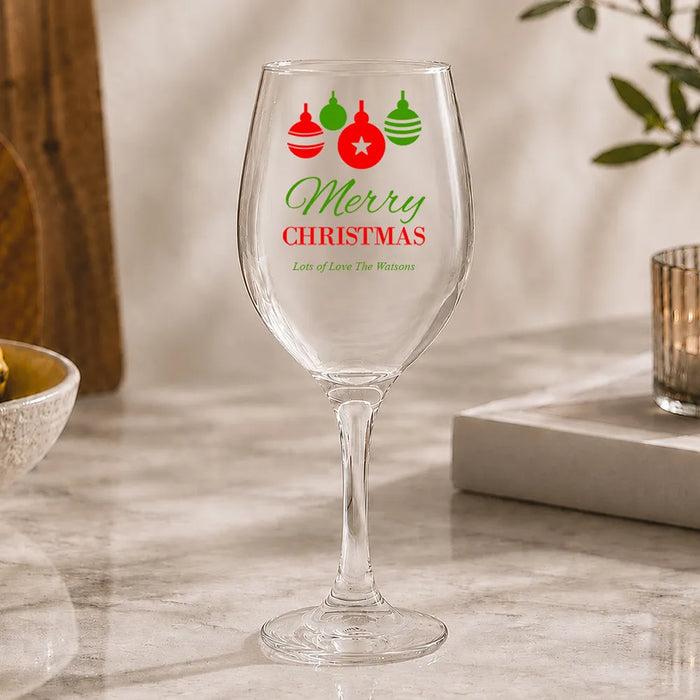Bauble Coloured Wine Glass