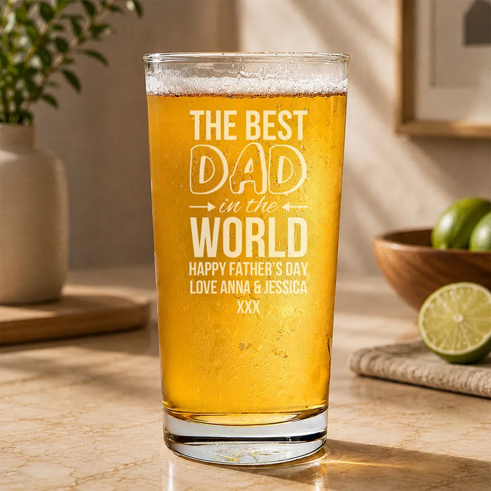 Best Dad Engraved Pint Glass