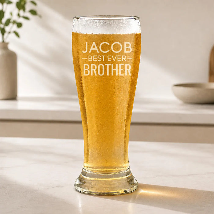 Best Ever Engraved Premium Beer Glass
