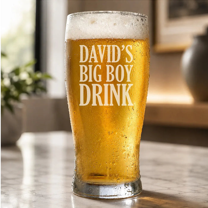 Big Boy Engraved Standard Beer Glass