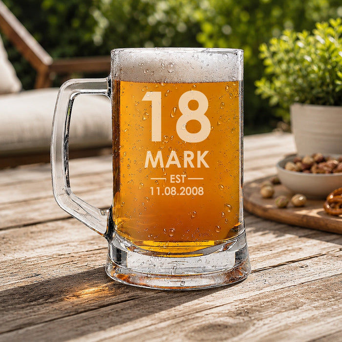 Birthday Glass Beer Mug