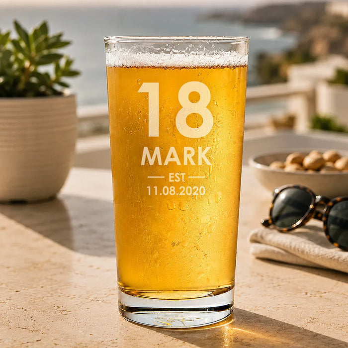 Birthday Engraved Pint Glass