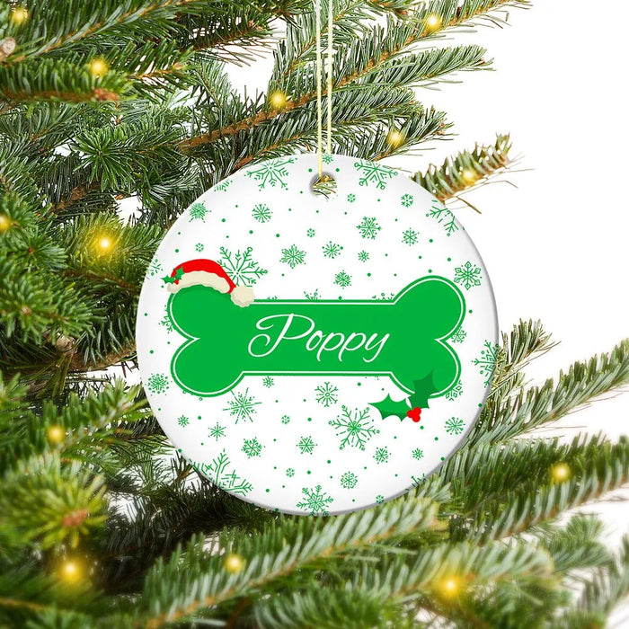 Bone Round Porcelain Ornament