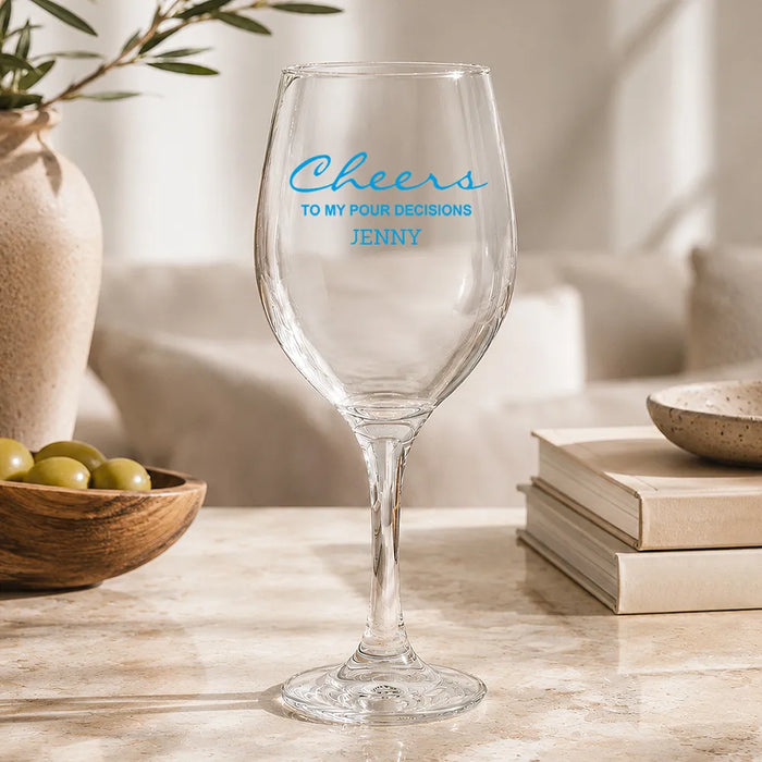 Cheers Coloured Wine Glass