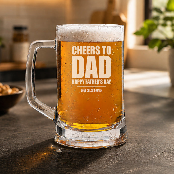 Cheers To Glass Beer Mug