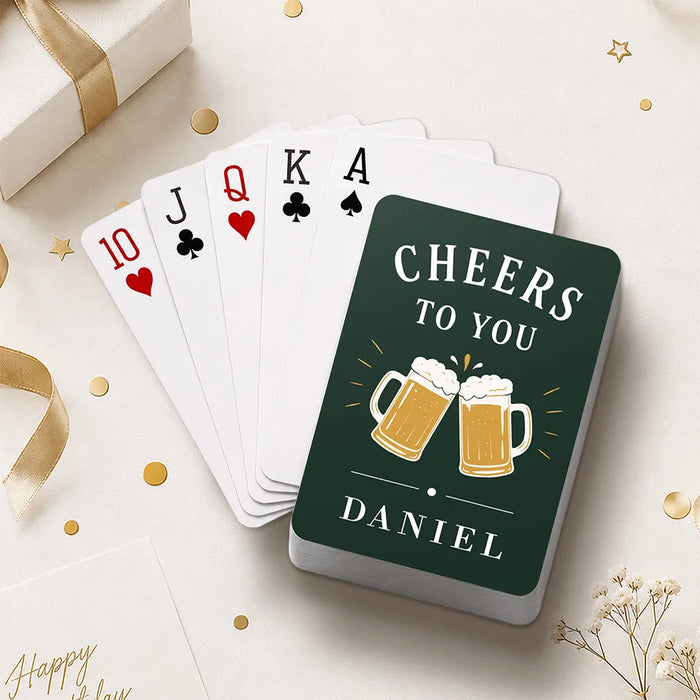 Cheers to You Beer Playing Cards