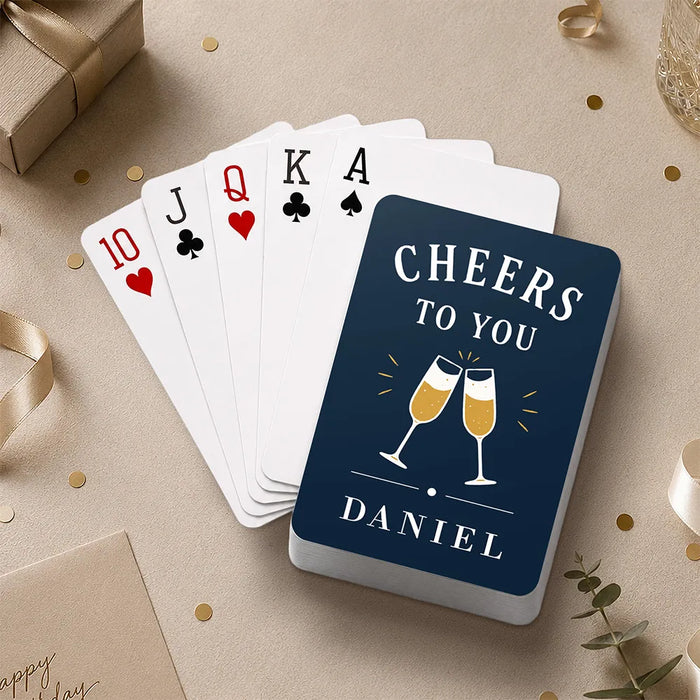 Cheers to You Champagne Playing Cards