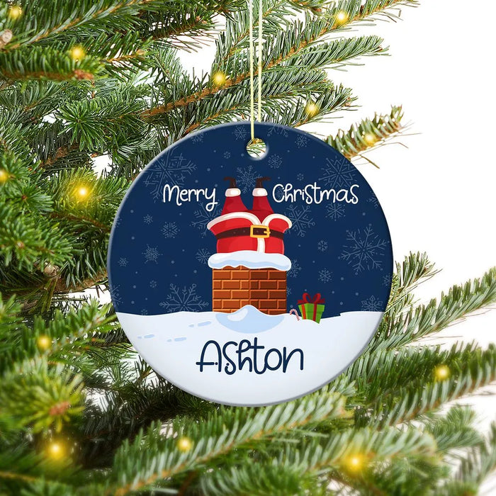 Chimney Round Porcelain Ornament