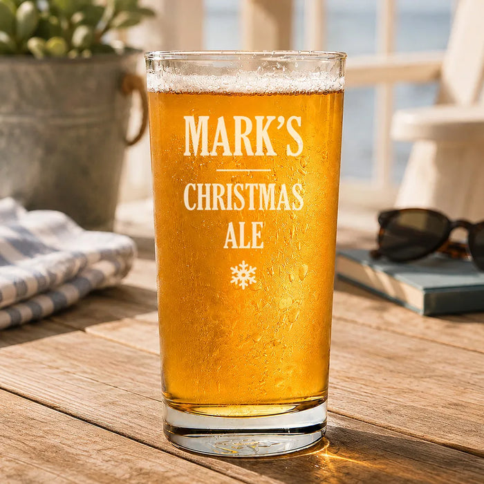 Christmas Ale Engraved Pint Glass