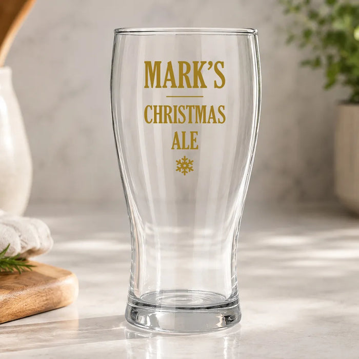 Christmas Ale Coloured Standard Beer Glass