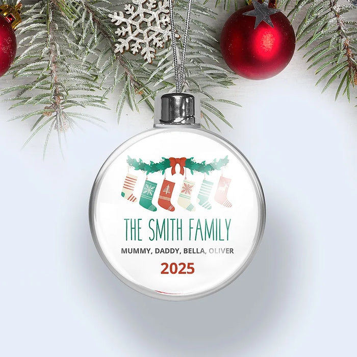 Family Stocking Christmas Bauble