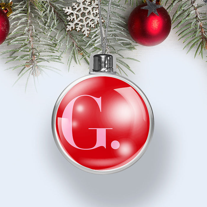 Modern Initial Christmas Bauble