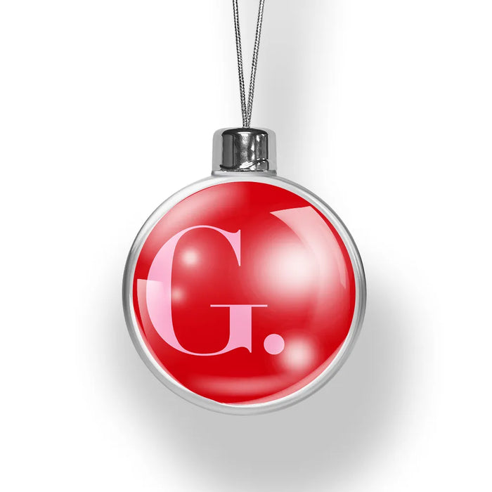 Modern Initial Christmas Bauble