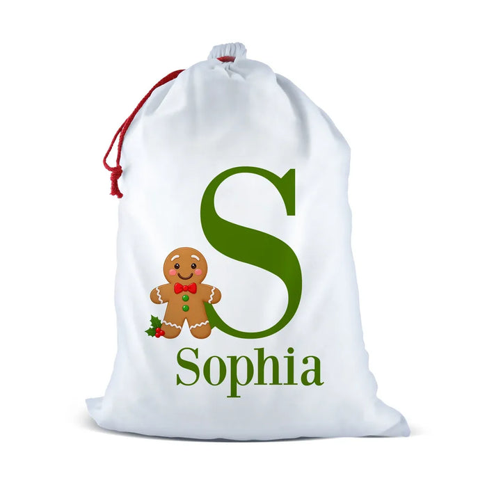 Christmas Initial Santa Sack