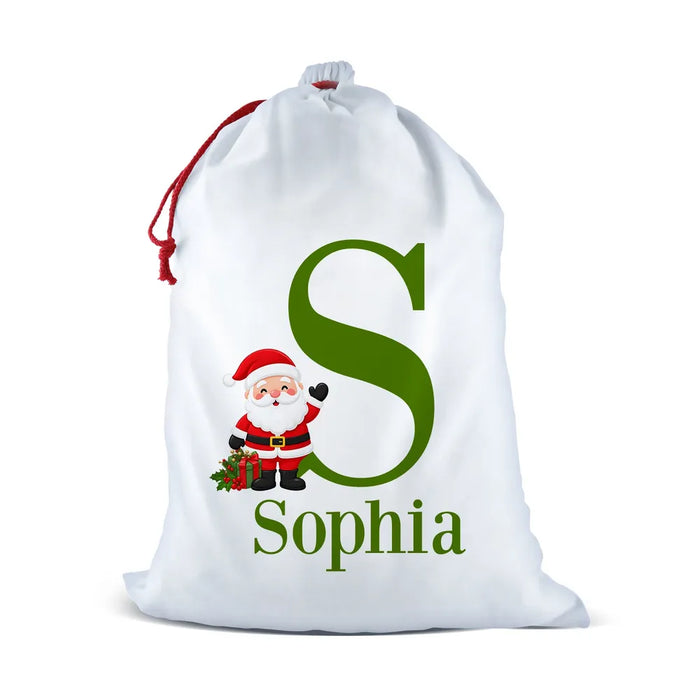Christmas Initial Santa Sack