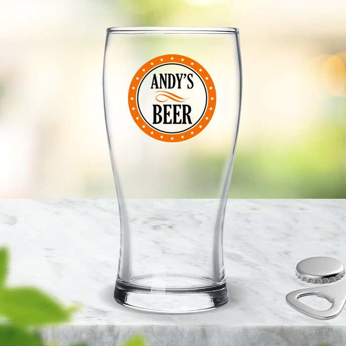 Circle Coloured Standard Beer Glass
